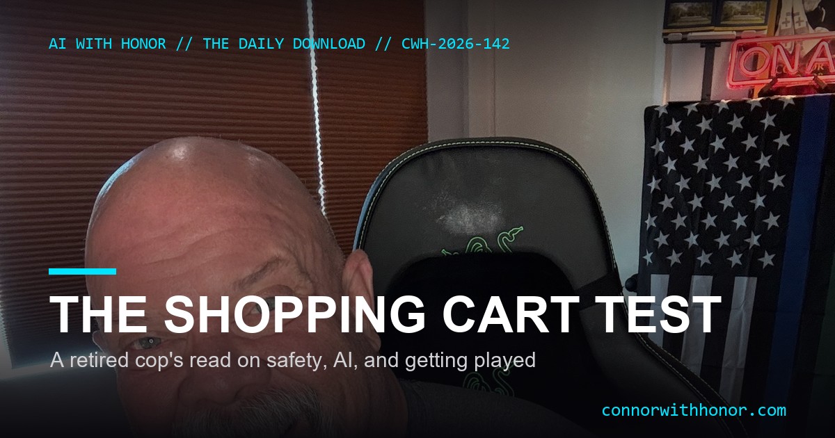 Connor MacIvor, retired LAPD officer and Santa Clarita real estate broker, on The Shopping Cart Test episode of the Daily Download.